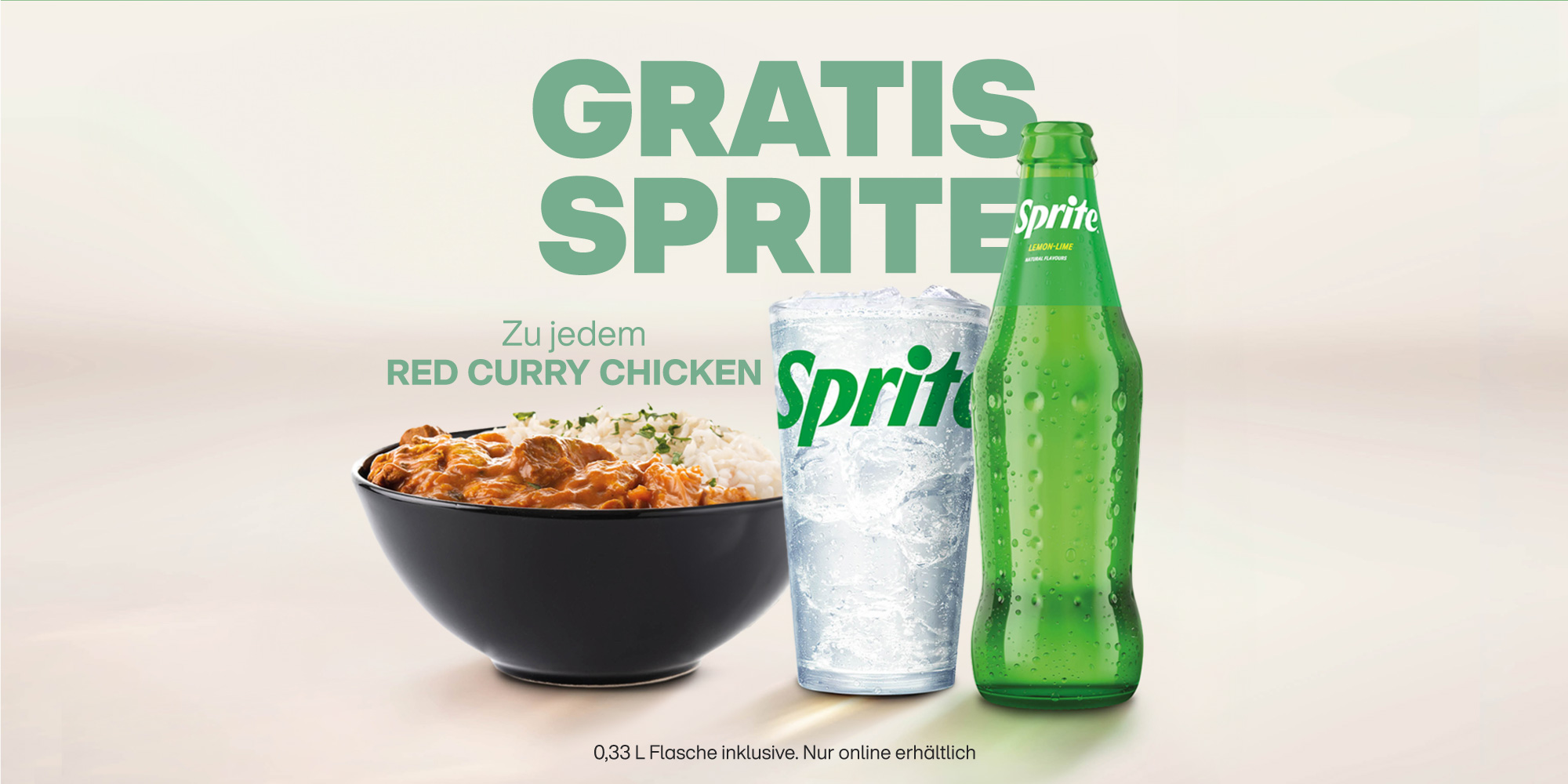 Red Curry Chicken + Gratis Sprite = Perfekte Kombi 